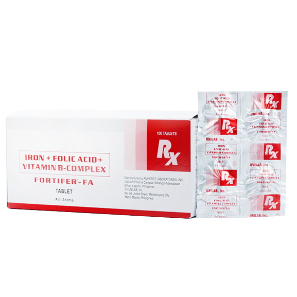 FORTIFERFA Ferrous Fumarate / Folic Acid / Vitamin B Complex 300mg