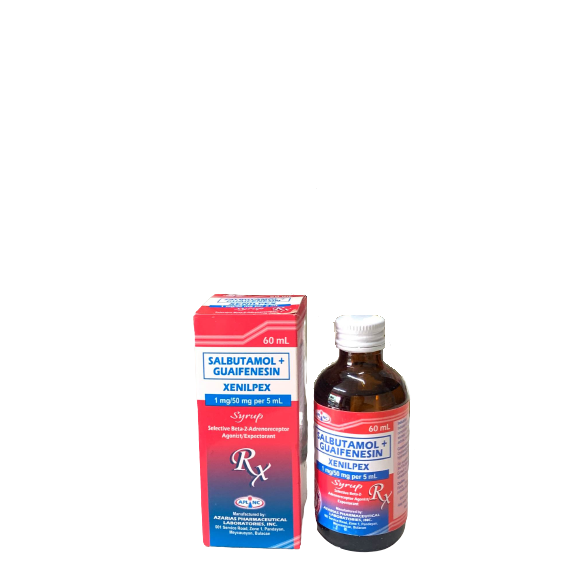 XENILPEX Salbutamol / Guaifenesin 1mg / 50mg per 5ml Syrup 60ml price