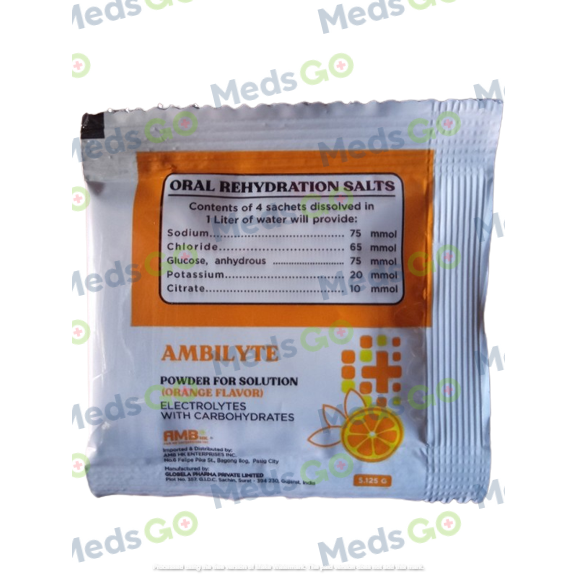 AMBILYTE Oral Rehydration Salts 520mg / 2.7g Powder for Solution 5.125g