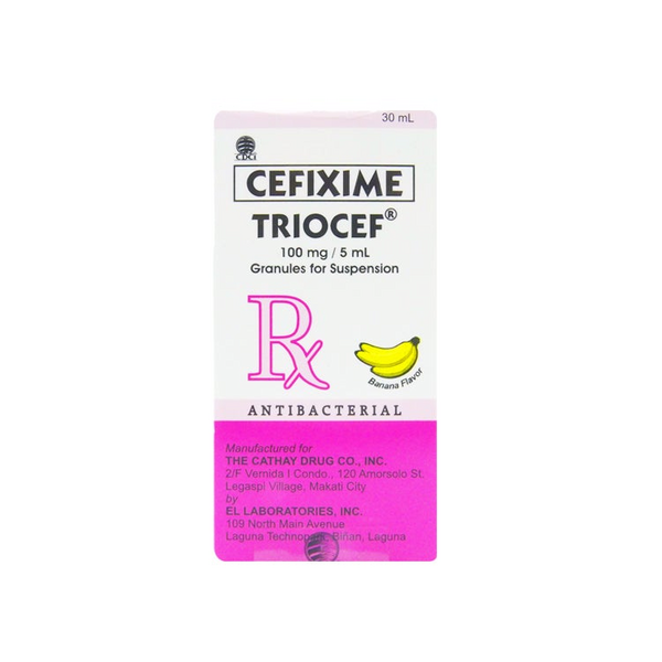 TRIOCEF Cefixime 100mg / 5mL Granule for Suspension 30mL price in the ...