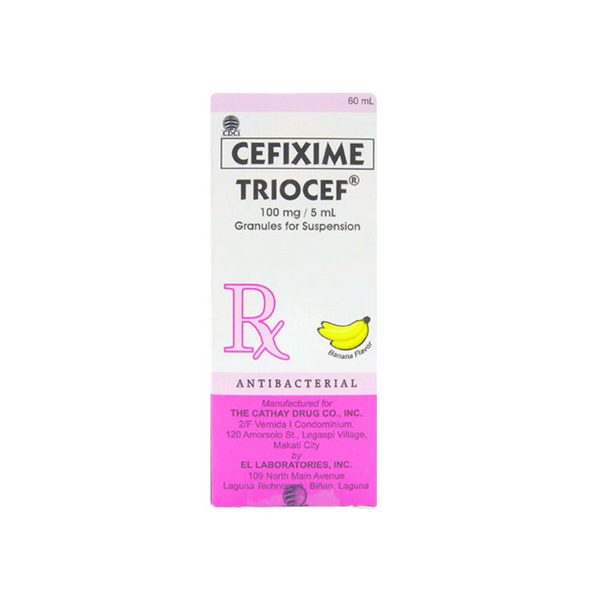 TRIOCEF Cefixime 100mg / 5mL Granule for Suspension 60mL price in the ...