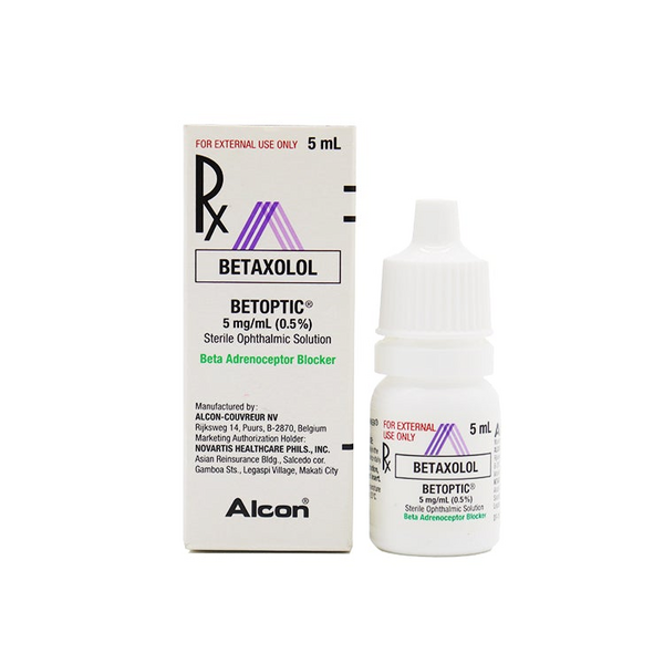 BETOPTIC Betaxolol 5mg / mL Sterile Ophthalmic Solution 5mL price in the Philippines MedsGo