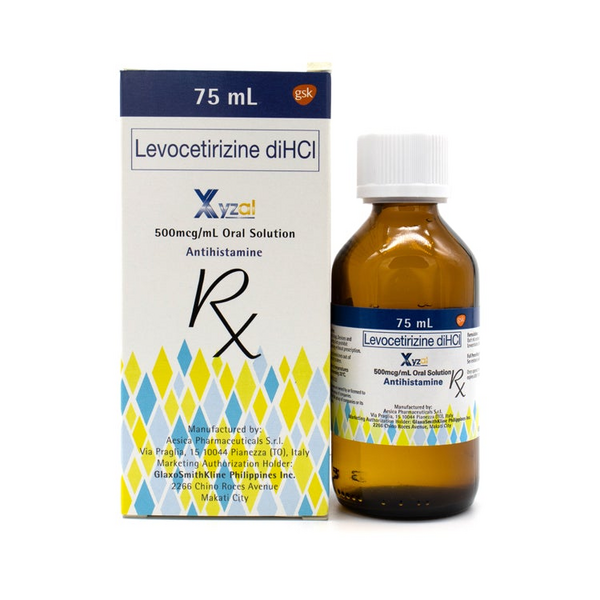 XYZAL Levocetirizine Dihydrochloride 500mcg / mL Oral Solution 75mL