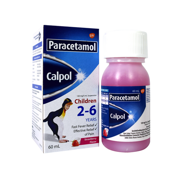 CALPOL Paracetamol 120mg / 5mL Suspension 60mL Strawberry price in the