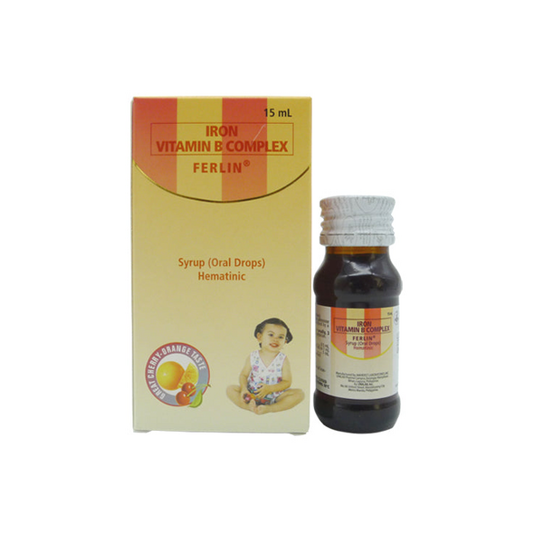 FERLIN Ferrous Sulfate / Folic Acid / Vitamin B Complex 15mg / 10mg