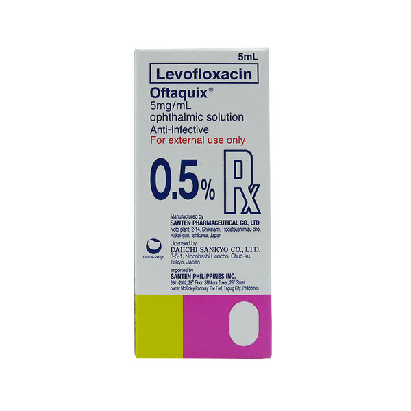 OFTAQUIX Levofloxacin 5mg / mL (0.5) Ophthalmic Solution 5mL price in