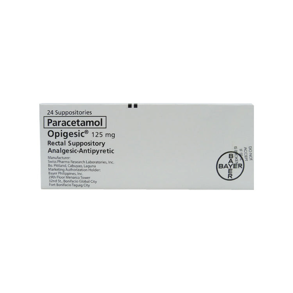 OPIGESIC Paracetamol 125mg Rectal Suppository 24's price in the