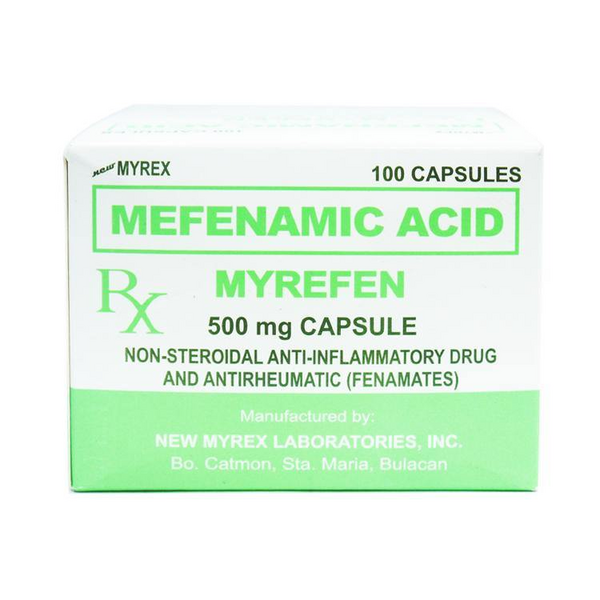 MYREFEN Mefenamic Acid 500mg Capsule 100's price in the Philippines
