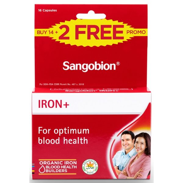 SANGOBION Iron+ Multivitamins / Minerals Capsule 16's price in the