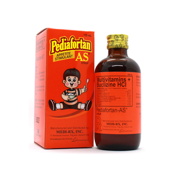 PEDIAFORTANAS Multivitamins / Buclizine Hydrochloride Syrup 120mL