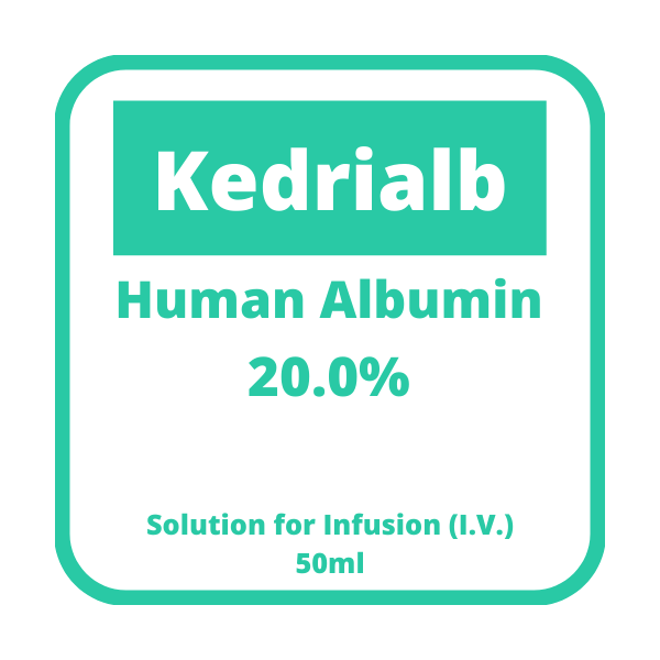 KEDRIALB Human Albumin 200g / L (20.0% w/v) Solution for IV Infusion 50mL