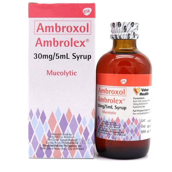 AMBROLEX Ambroxol Hydrochloride 30mg / 5mL Syrup 120mL price in the