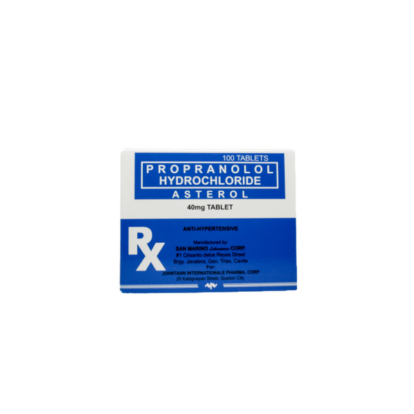 ASTEROL Propranolol Hydrochloride 40mg Tablet 100's price in the
