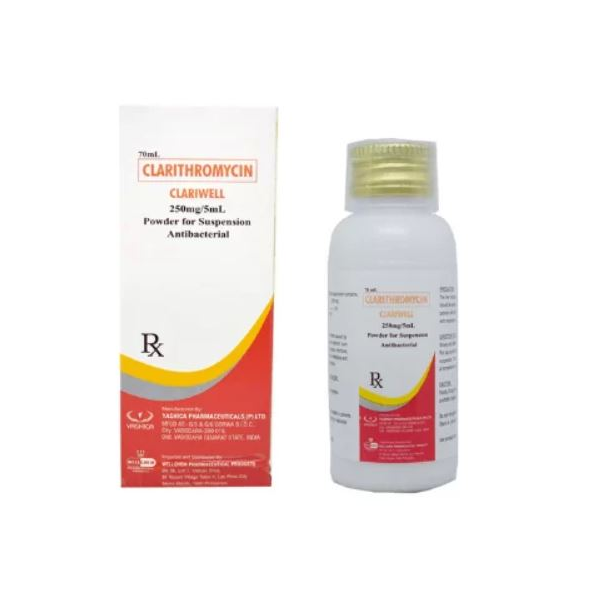 CLARIWELL Clarithromycin 250mg / 5mL Powder for Suspension 70mL price