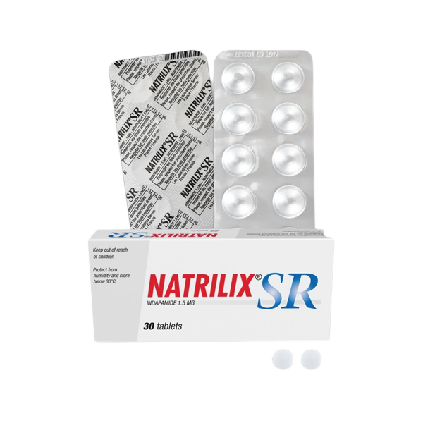 NATRILIX SR Indapamide 1.5mg Sustained Release Tablet 30's, Dosage Strength: 1.5 mg, Drug Packaging: Sustained Release Tablet 30's