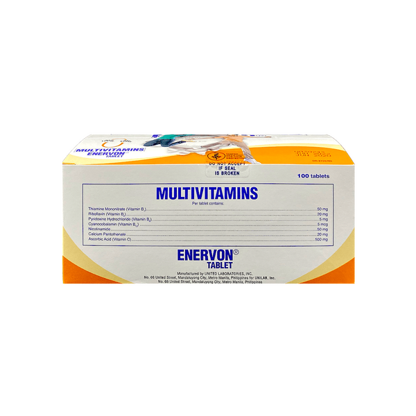 ENERVON Multivitamins Tablet 100's price in the Philippines MedsGo Pharmacy