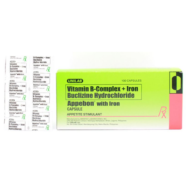 APPEBON WITH IRON Multivitamins (Vit. B1, B6, & B12) / Buclizine