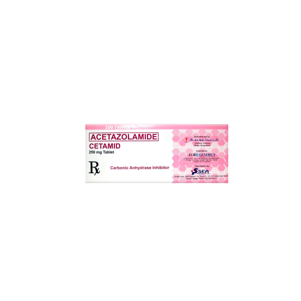 CETAMID Acetazolamide 250mg Tablet 1's, Dosage Strength: 250 mg, Drug Packaging: Tablet 1's