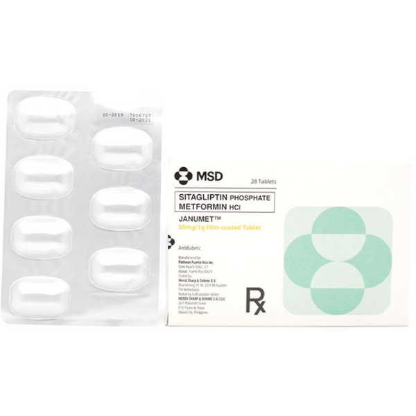 JANUMET Sitagliptin Phosphate / Metformin Hydrochloride 50mg / 1g Film