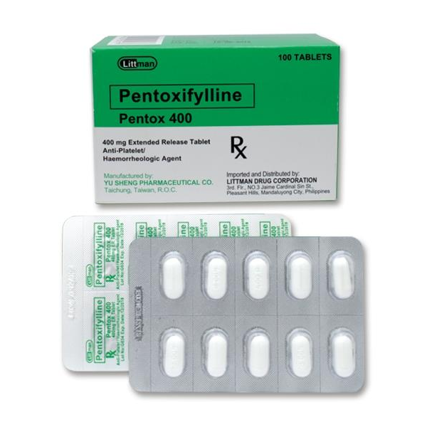 PENTOX 400 Pentoxifylline 400mg Extended-Release Tablet 1's, Dosage Strength: 400 mg, Drug Packaging: Extended-Release Tablet 1's