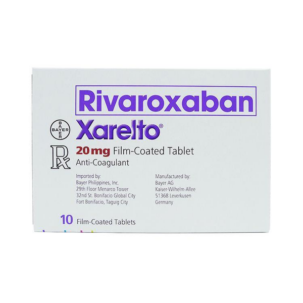 XARELTO Rivaroxaban 20mg Film-Coated Tablet 1's, Dosage Strength: 20mg, Drug Packaging: Film-Coated Tablet 1's