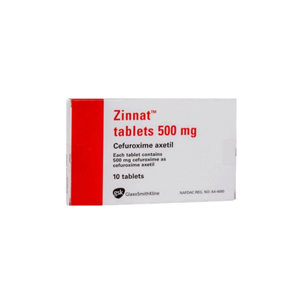 ZINNAT Cefuroxime Axetil 500mg Tablet 1's, Dosage Strength: 500mg, Drug Packaging: Tablet 1's