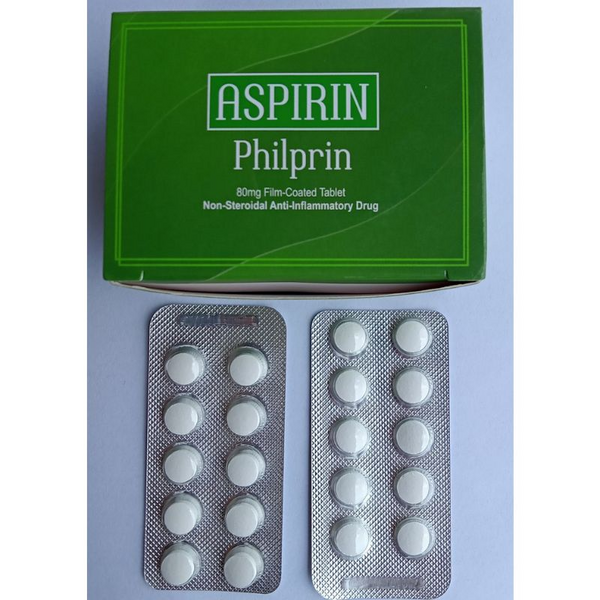 PHILPRIN Aspirin 80mg FilmCoated Tablet 100's price in the Philippines MedsGo Pharmacy