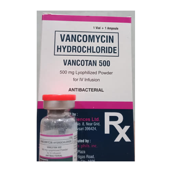 VANCOTAN 500 Vancomycin 500mg Lyophilized Powder for IV Injection 1's ...