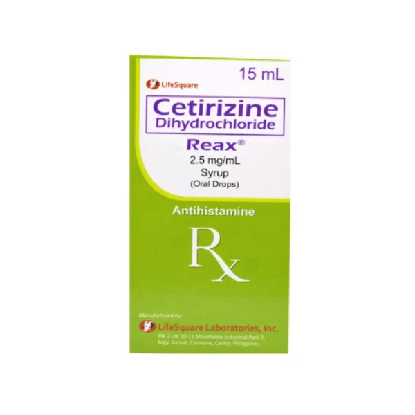 REAX Cetirizine Dihydrochloride 1mg / mL Syrup 60mL price in the