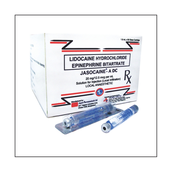 JASOCAINE ADC Lidocaine Hydrochloride / Epinephrine Bitartrate 20mg