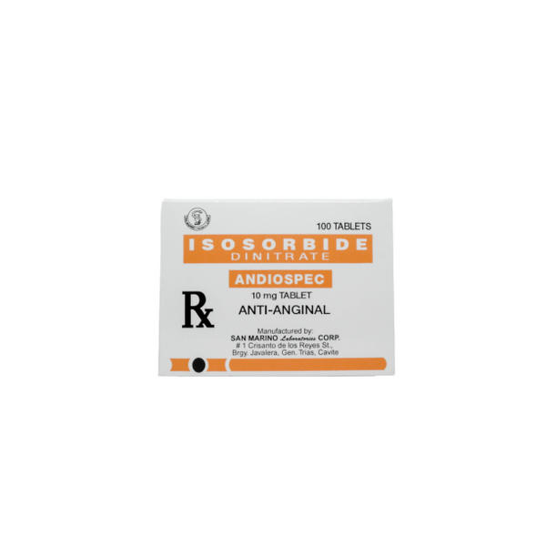 ANDIOSPEC Isosorbide Dinitrate 10mg Tablet 100's price in the ...