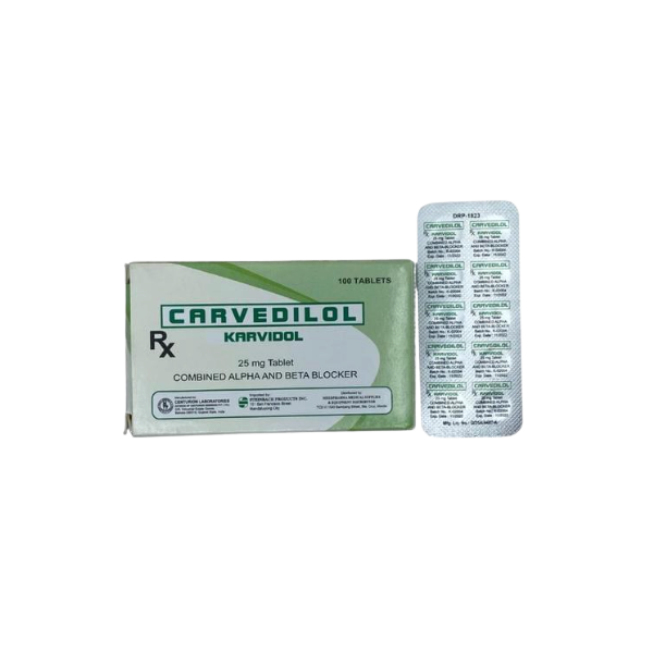 KARVIDOL Carvedilol 25mg Tablet 1's price in the Philippines MedsGo