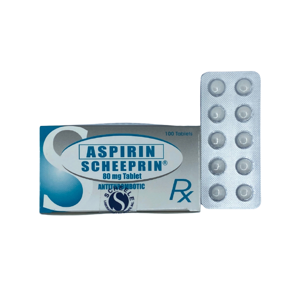 SCHEEPRIN Aspirin 80mg Tablet 1's price in the Philippines MedsGo