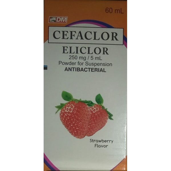 ELICLOR Cefaclor Monohydrate 250mg / 5mL Powder for Suspension 60mL