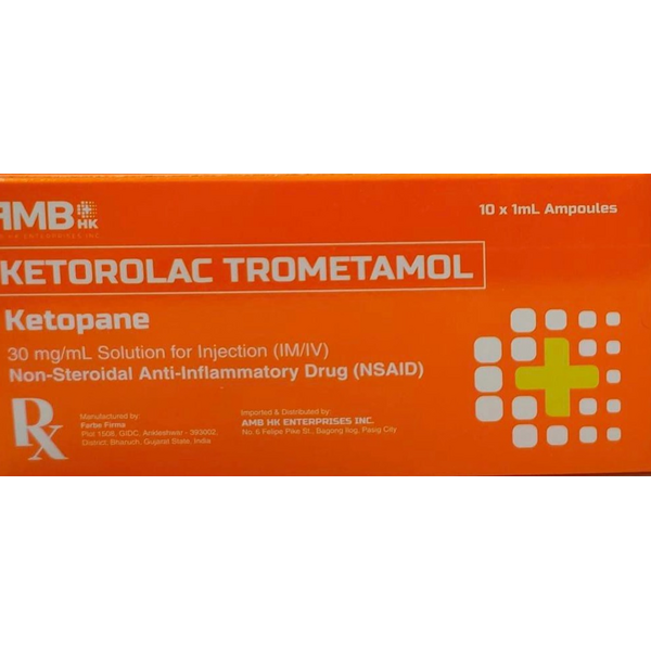 KETOPANE Ketorolac Trometamol 30mg / mL Solution for IM/IV Injection