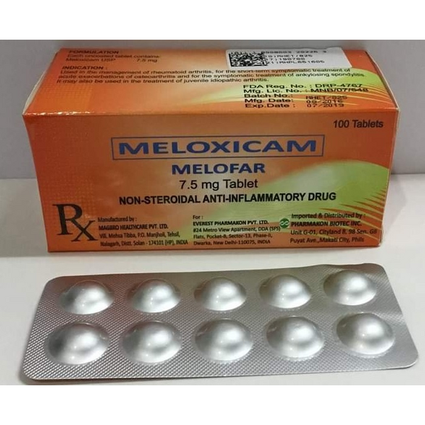 MELOFAR Meloxicam 7 5mg Tablet 100 s Price In The Philippines MedsGo 