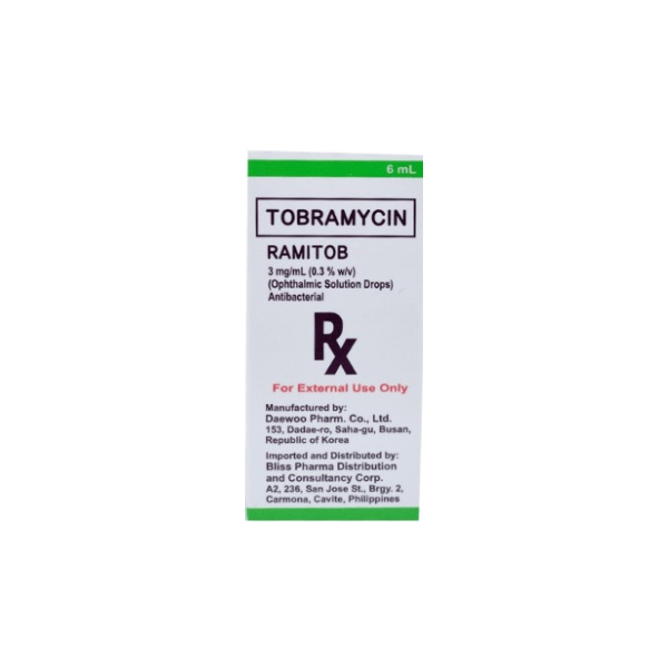 RAMITOB Tobramycin 0.3 (3mg / mL) Sterile Ophthalmic Solution (Eye