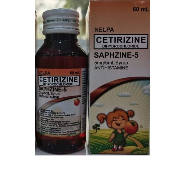 SAPHZINE5 Cetirizine Dihydrochloride 5mg / 5mL Syrup 60mL price in the