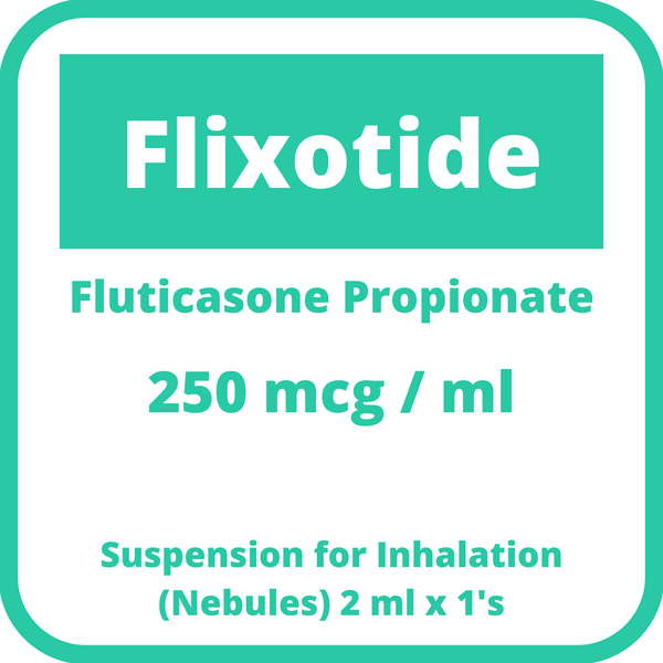 FLIXOTIDE Fluticasone Propionate 250mcg / mL Suspension for Nebulization 2mL 1's, Dosage Strength: 250 mcg / mL, Drug Packaging: Suspension for Nebulization 2ml x 1's