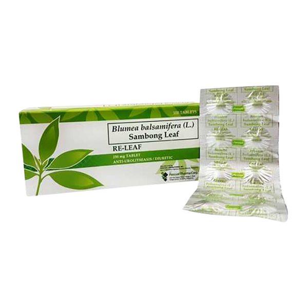 RE-LEAF Blumea Balsamifera L. (Sambong Leaf) 250mg Tablet 1's, Dosage Strength: 250mg, Drug Packaging: Tablet 1's