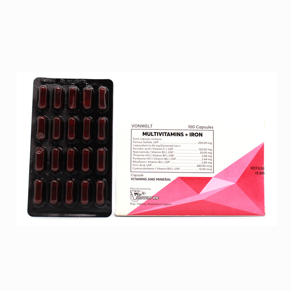 VONWELT Multivitamins / Iron Capsule 1's price in the Philippines