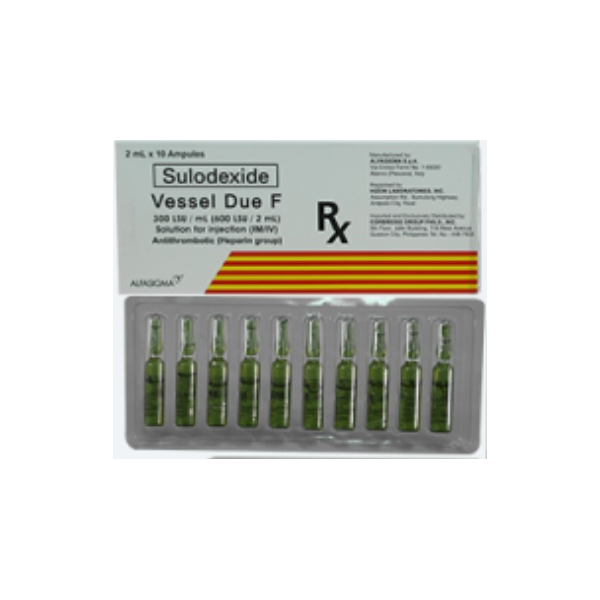 VESSEL DUE F Sulodexide 300LSU / mL Solution for Injection 2mL 1's