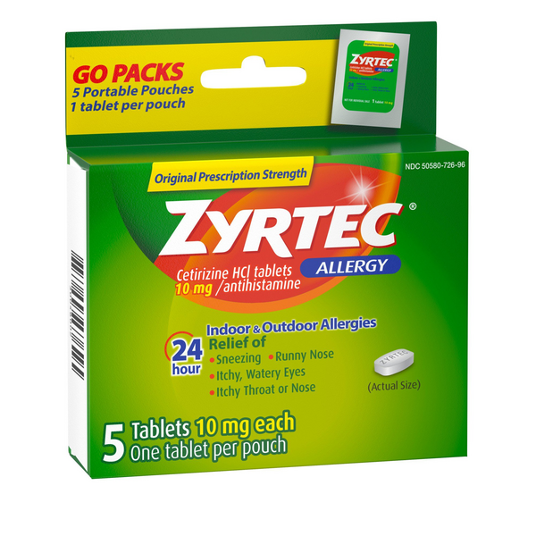 ZYRTEC Cetirizine Hydrochloride 10mg Tablet 1's price in the
