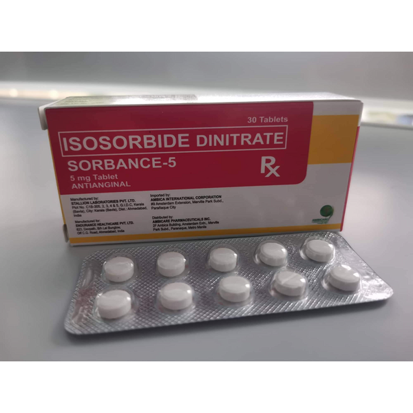 SORBANCE-5 Isosorbide Dinitrate 5mg Tablet 60's price in the ...