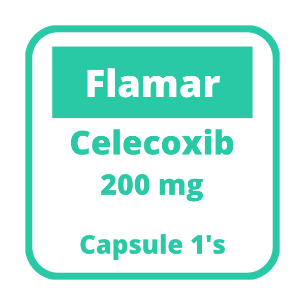 FLAMAR Celecoxib 200mg Capsule 1's, Dosage Strength: 200 mg, Drug Packaging: Capsule 1's
