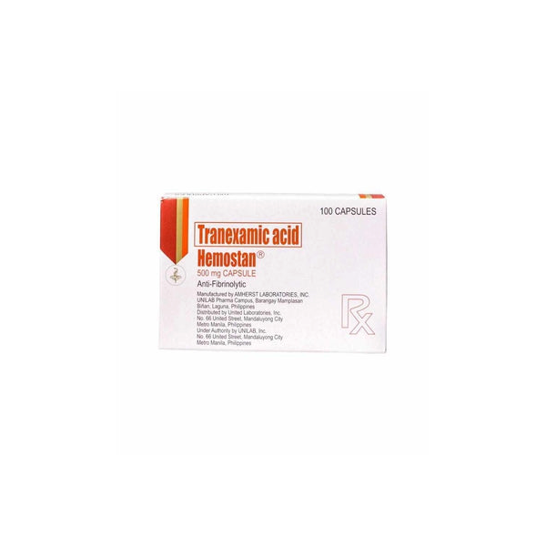 HEMOSTAN Tranexamic Acid 500mg Capsule 10's price in the Philippines