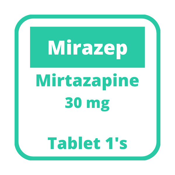 MIRAZEP Mirtazapine 30mg Film-Coated Tablet 1's price in the ...