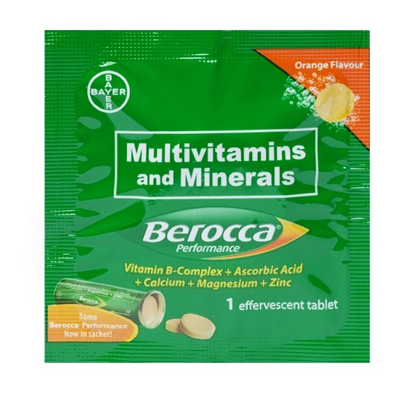 BEROCCA PERFORMANCE Multivitamins / Minerals Effervescent Tablet 1's Orange price in the