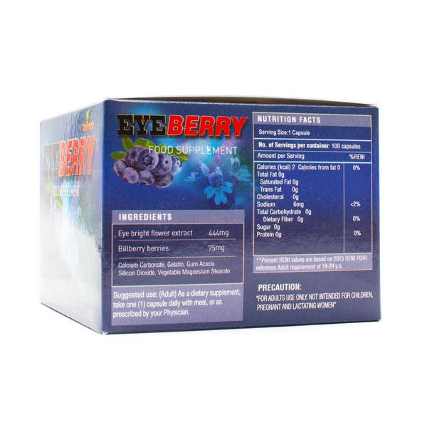 UNIHERB EYEBERRY Eye Bright Flower Extract / Billberry Berries 444mg