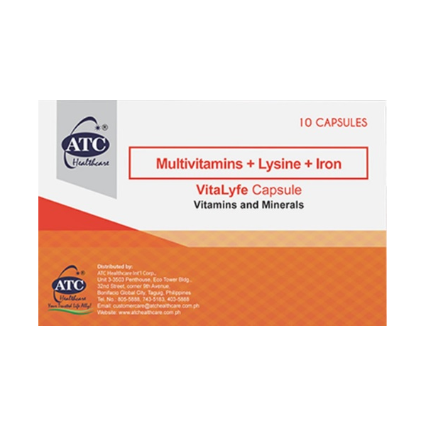 VITALYFE Multivitamins / Lysine / Iron Hard Gelatin Capsule 10's price in the Philippines
